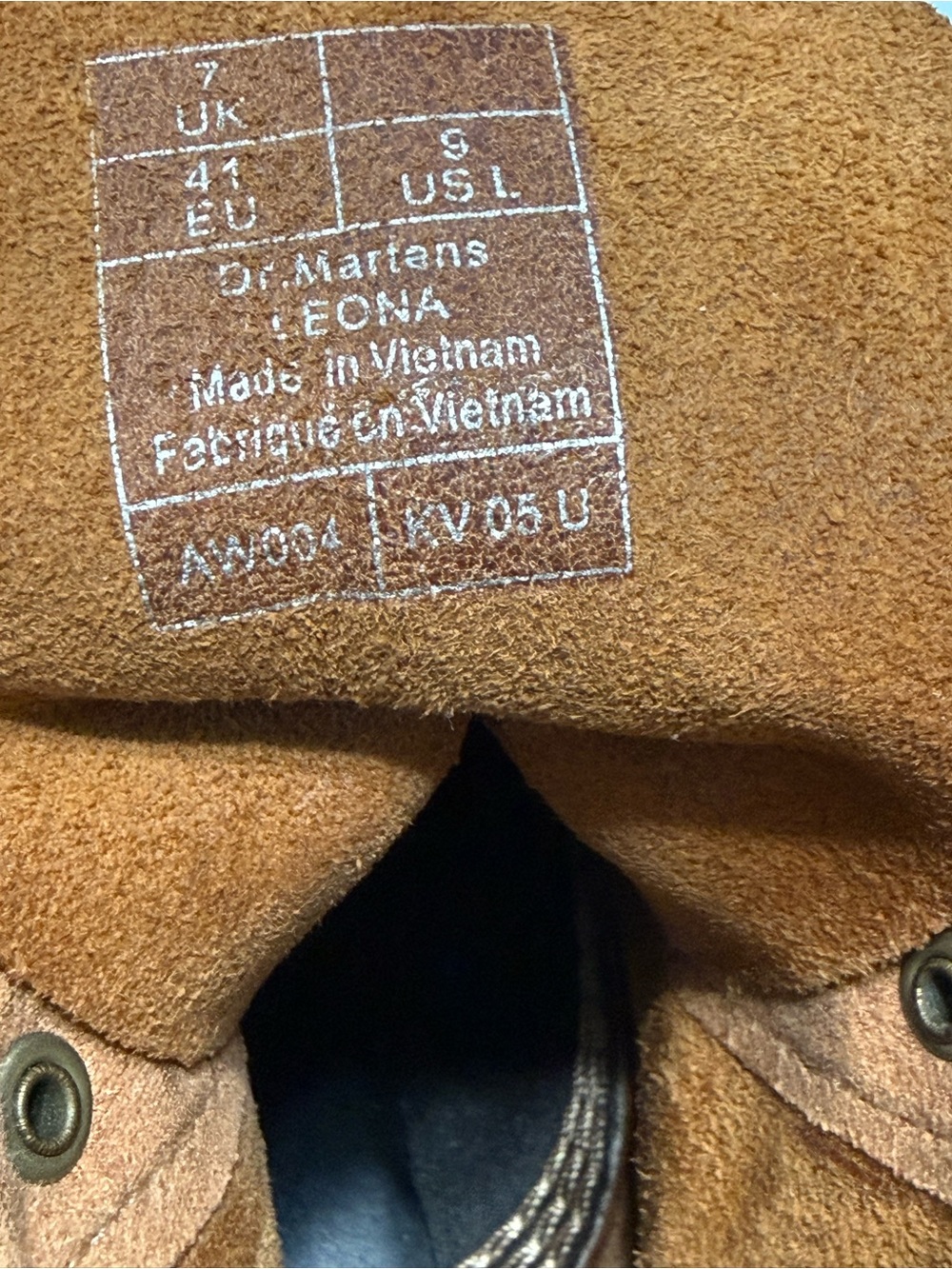 Dr. Martens Brown Leather Lace-Up Combat Boots - Picture 7 of 16